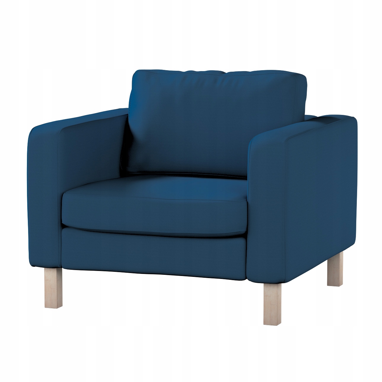 Dekoria potah na křeslo Karlstad Ikea modrý