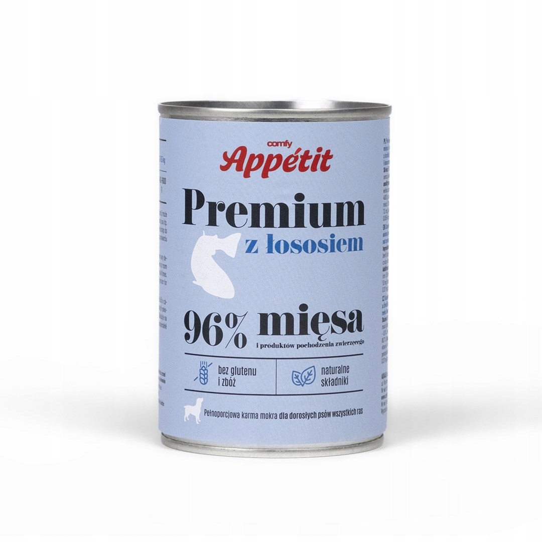 Levně Comfy Appetit Premium Vlhké krmivo pro psy Adult Losos 12x400 g