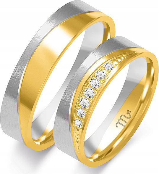 Zlatý snubní prsten na svatba pro pár 14K 585 vel. 17 18 19 elegantní pod gravírování