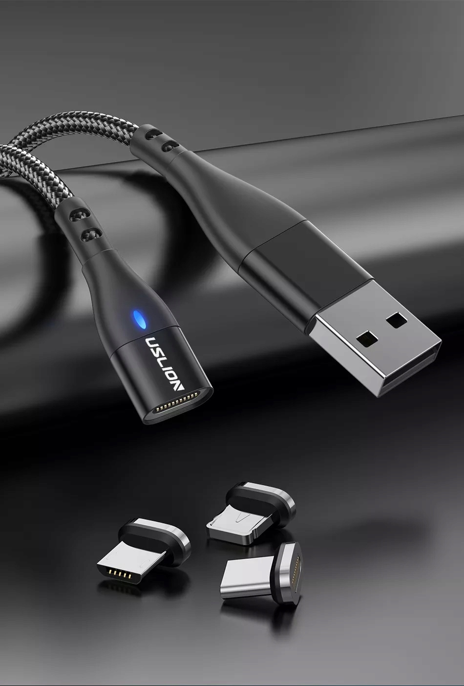 KABEL MAGNETYCZNY 2M SZYBKIE ŁADOWANIE 3A USB C Kod producenta US0159