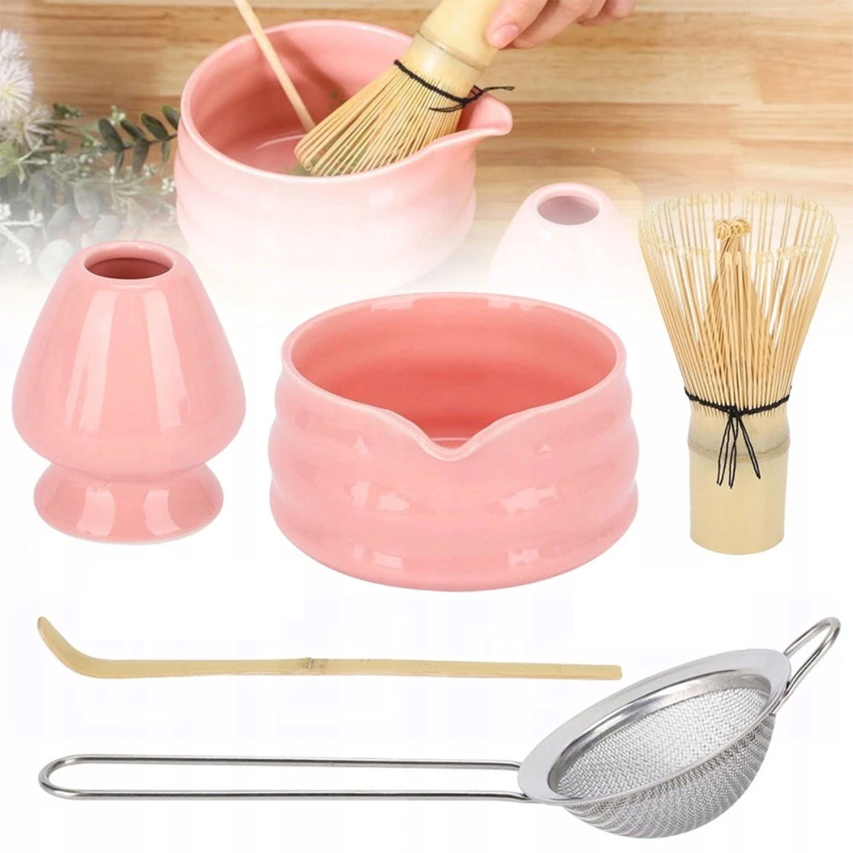 Levně Startovací Sada, Tradiční Miska Matcha Chasen, Lžička, Podstavec