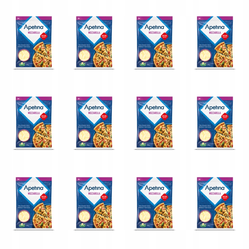 Apetina Mozzarella 200 g wiórki X12