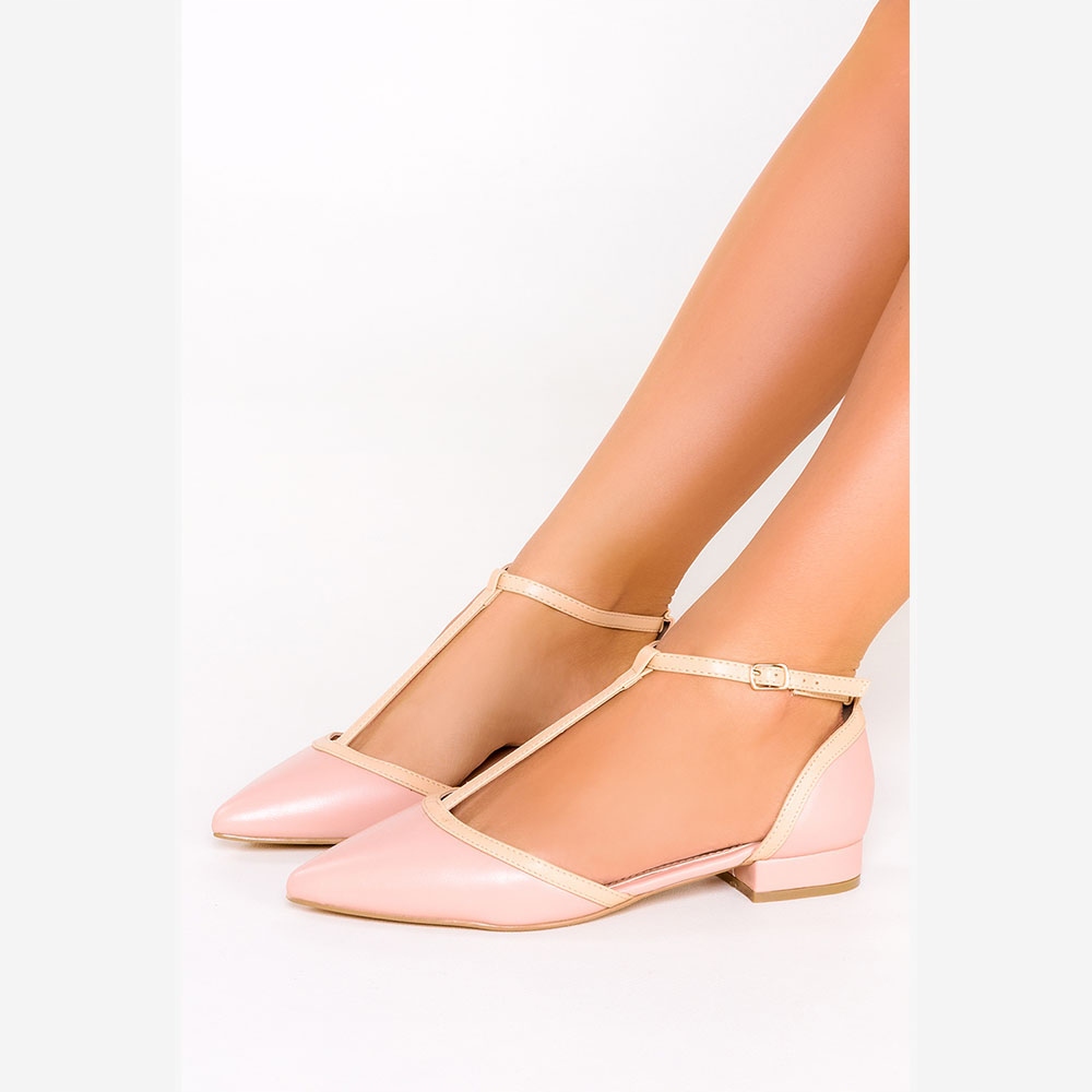 BALERINY DAMSKIE PŁASKIE BUTY T-BAR LEKKIE NEW 38 Marka Casu