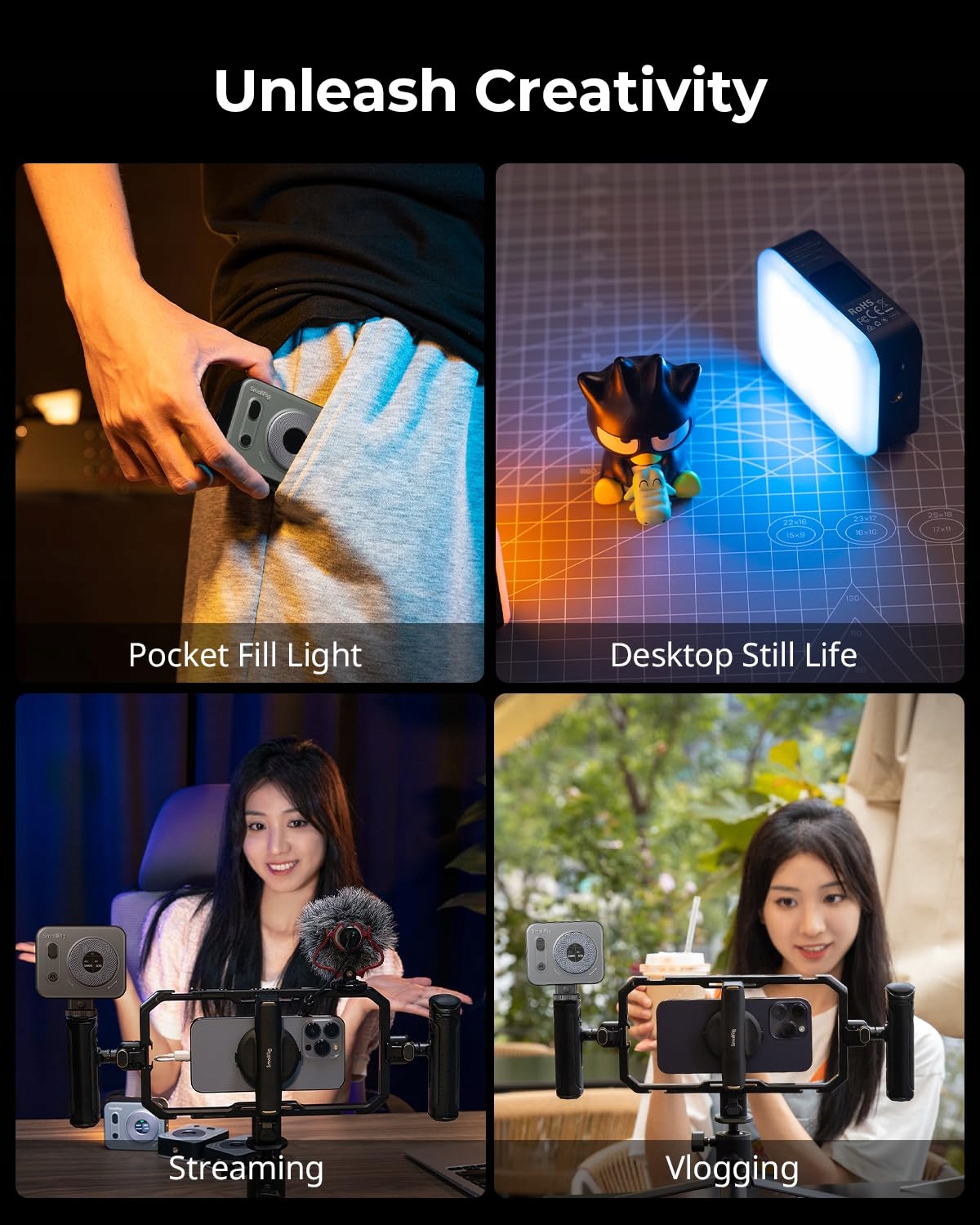 SMALLRIG Vibe P96 Pro Lampa LED Do Fotografii 2500-6500K CRI95+ — miniatura 6