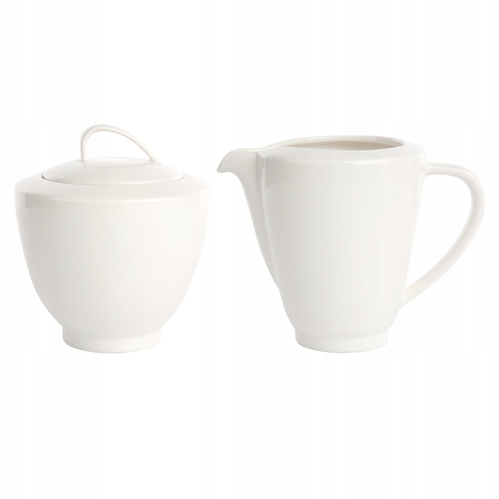 

Cukiernica Mlecznik Zestaw 2szt Porcelana Ecru