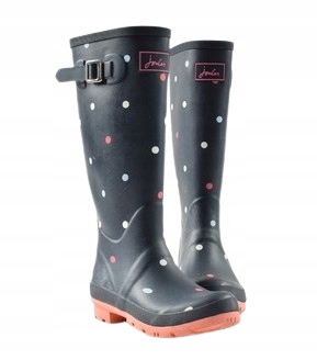 Joules Holínky Tmavě Modré S Barevnými Puntíky 40-41 Jrf