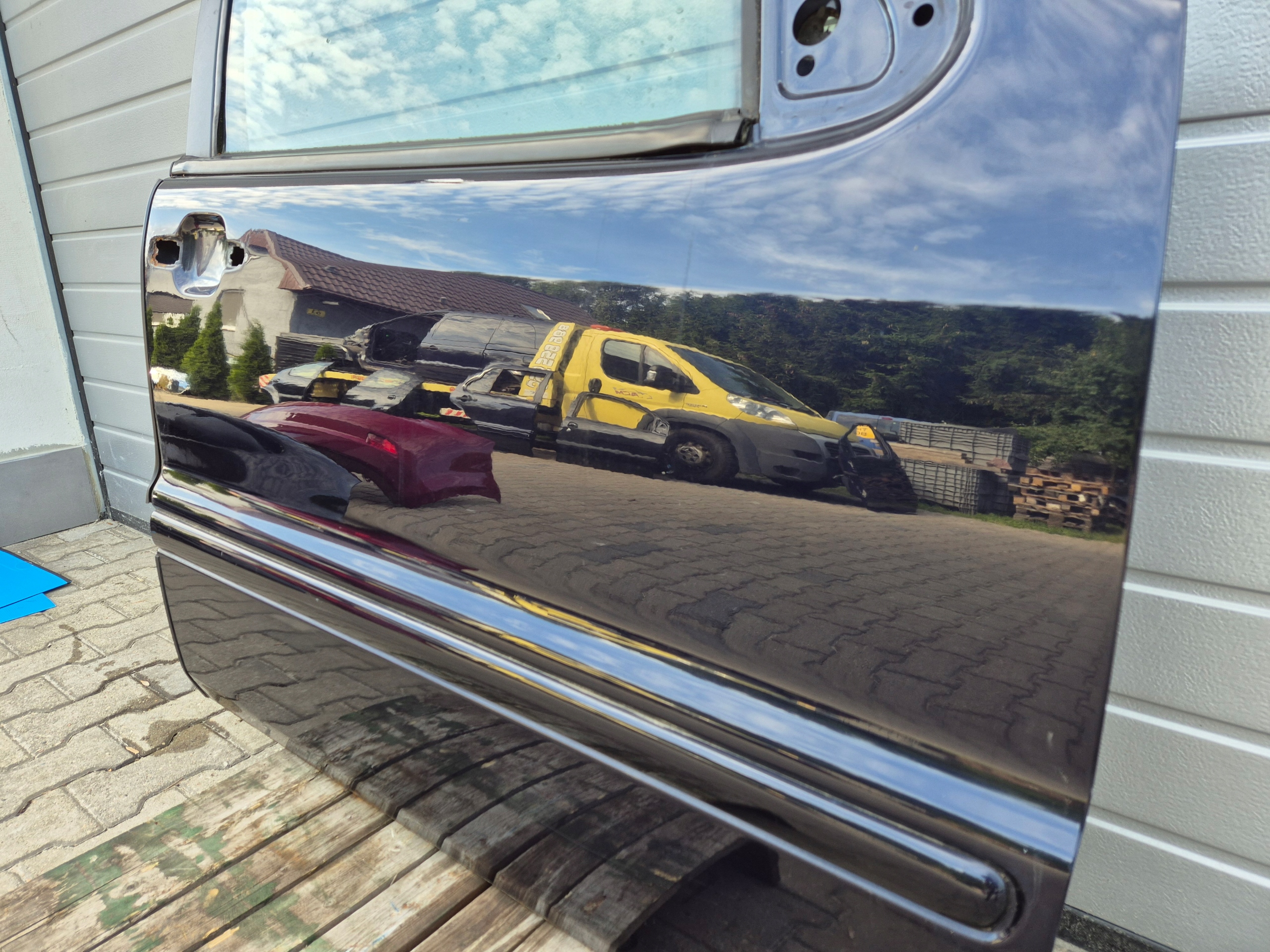 MERCEDES W163 ML lifting DRZWI PRZEDNIE PRAWE SZYBA MECHANIZM 359 Kolor niebieski