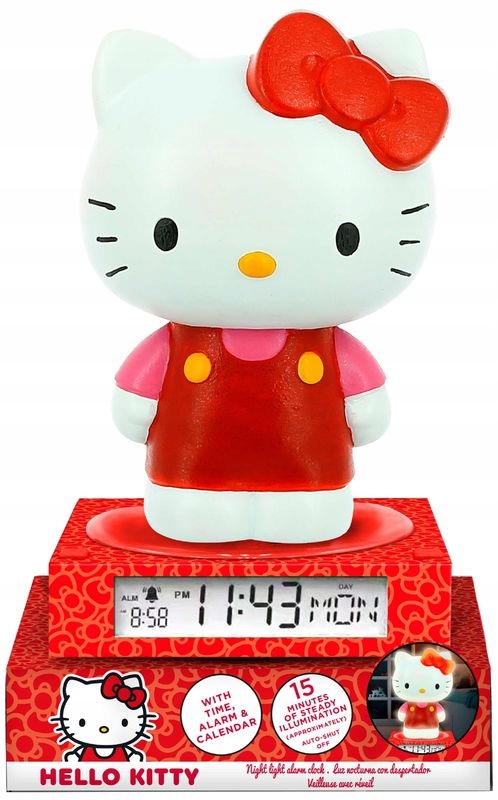 3D lampička s budíkem (4x1) Hello Kitty, Kids