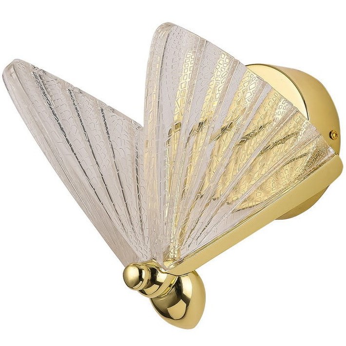 Nástenné svietidlo, nástenná Led zlatá lampa do kuchyne, predsiene, jedálne Mariposa