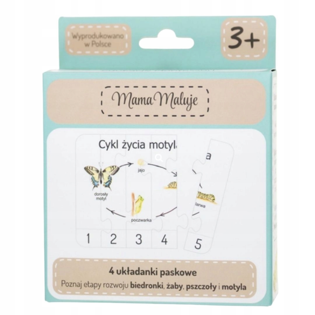 

Puzzle Cykle Życia Zwierząt Montessori Mama Maluje