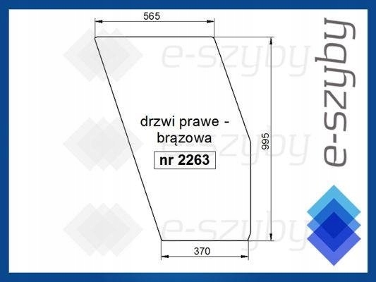 čelní sklo traktor Fiat 80 90 94 dveře pravé hnědé