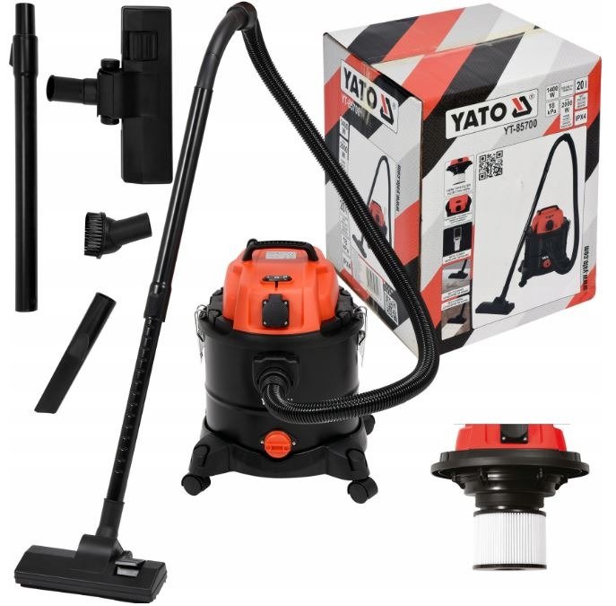Vysavač 1400 W 20 L Na Sucho/mokro YT-85700 Yato