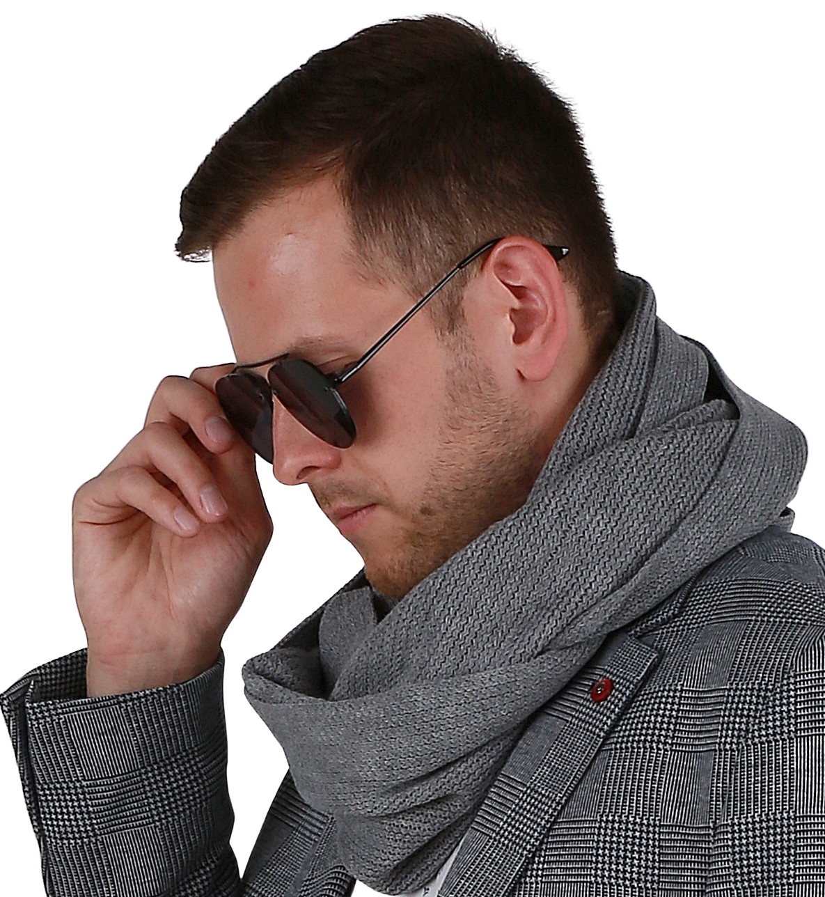 

Polski Męski komin szalik szal tuba Szary 1I