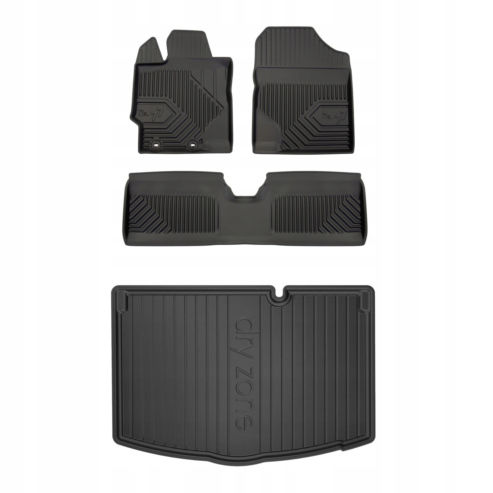 Gumové rohože rohož Toyota Yaris 3 III 2011- bez nastaviteľnej podlahy