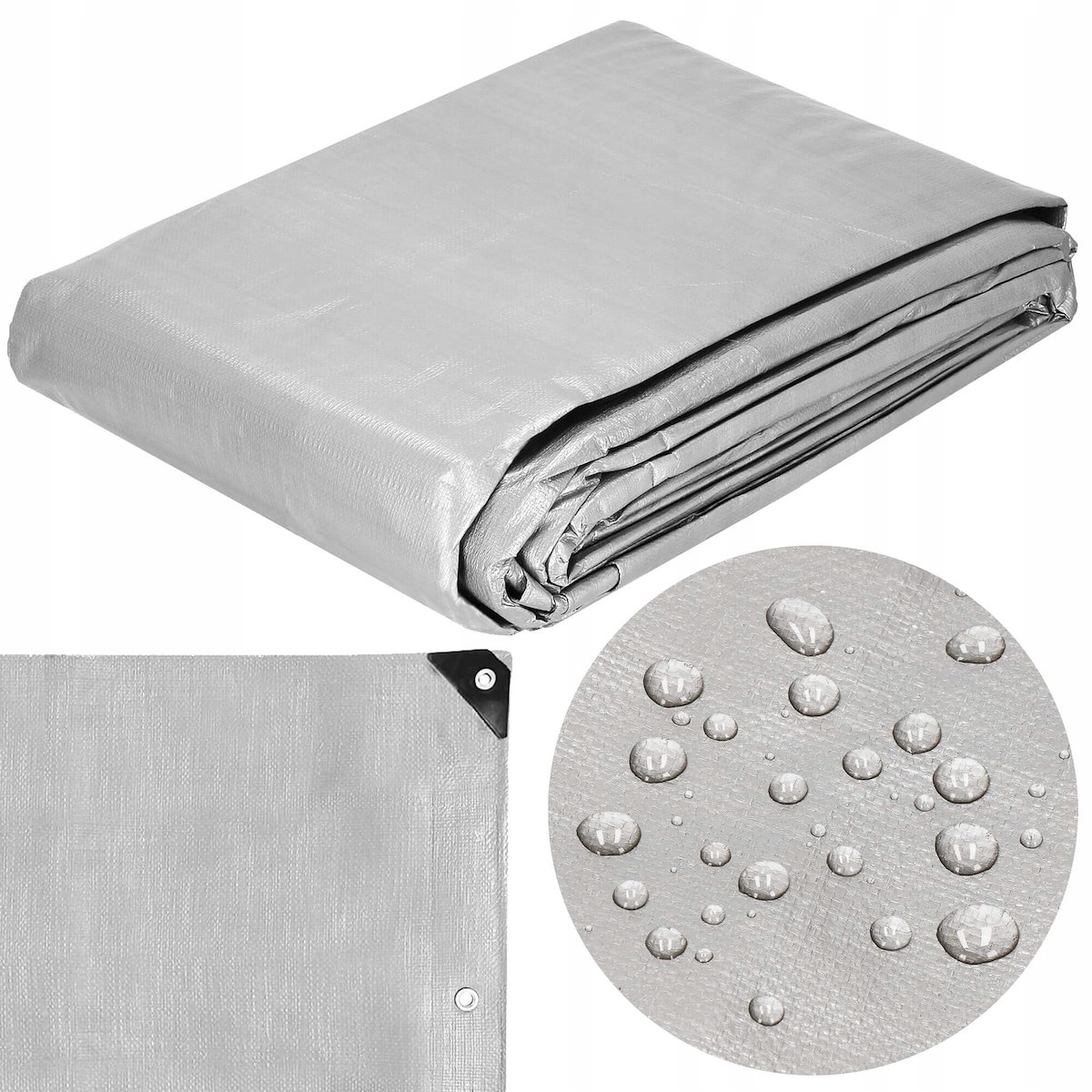 

Plandeka Szara Okrycie 2x3 Wzmacniana Gruba 210G