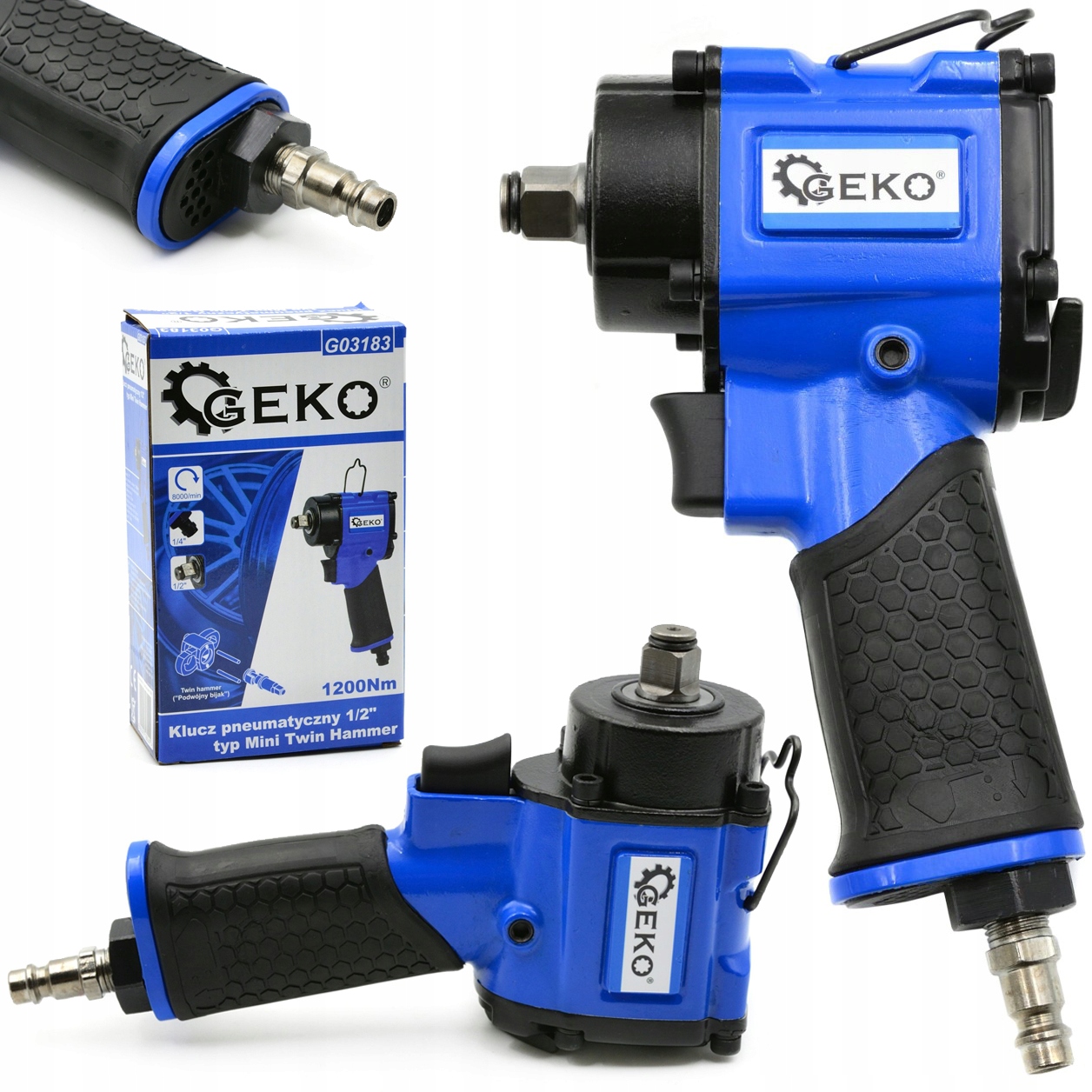 

Udarowy Klucz Pneumatyczny Mini 1200Nm 1/2 Geko