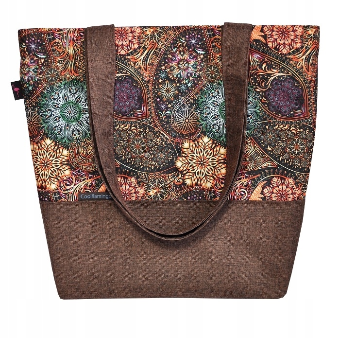 TORBA TOREBKA SHOPPER PAISLEY BROWN ORIENT ZAPINANA NA ZAMEK COOLFLAMINGO