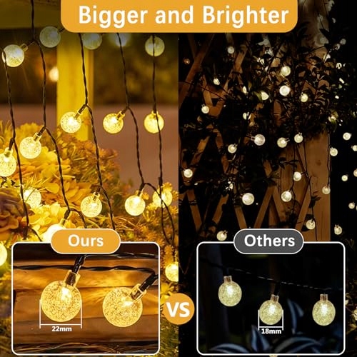 REALKY SOLARNE LAMPKI OGRODOWE GIRLANDA ŻARÓWKI 13.2M 60 LED IP65 — miniatura 4