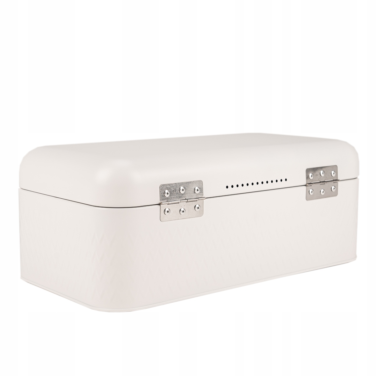 CHLEBAK BIAŁY POJEMNIK NA PIECZYWO BUŁKI CHLEB METALOWY ZAMYKANA POKRYWA