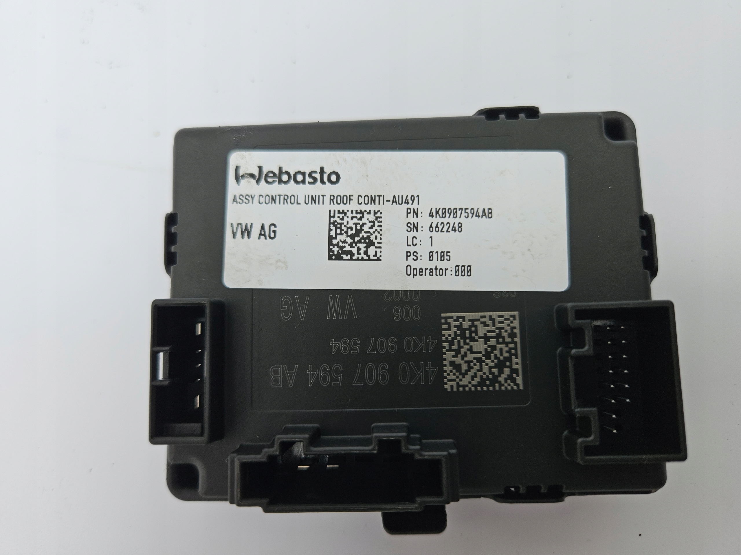 modul Bedienteil Schiebedach AUDI A4 B9 8W 4K0907594AB
