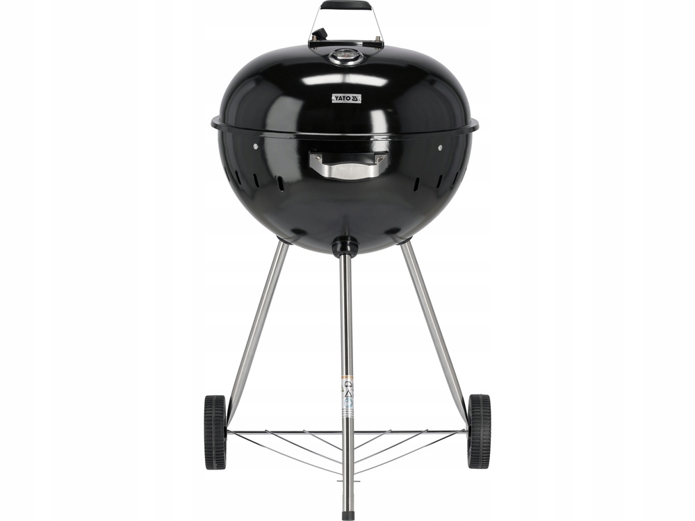 Grill Węglowy Kulisty Ogrodowy Ruszt 54cm Pokrywa Kółka Półka Yato YG-20300