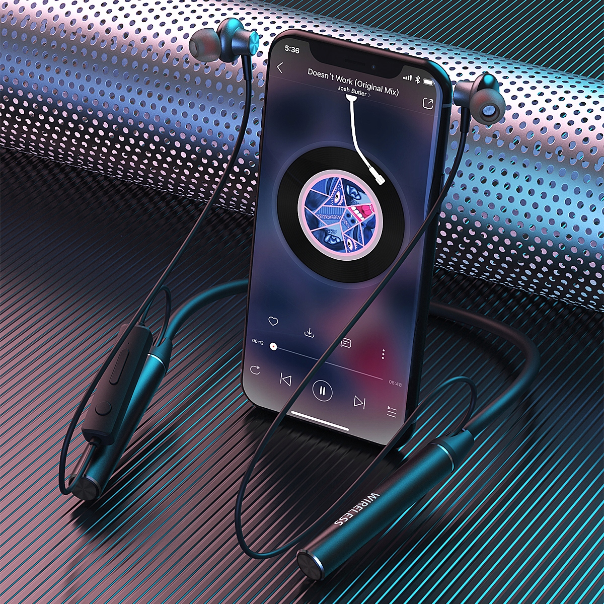 SŁUCHAWKI BEZPRZEWODOWE SPORTOWE BIEGANIE TWS 16GB Kolor dominujący czerwony