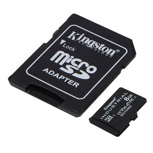 Kingston Karta pamięci Micro Secure Digital Card Industria, 8GB, micro SDHC Pojemność karty 8 GB