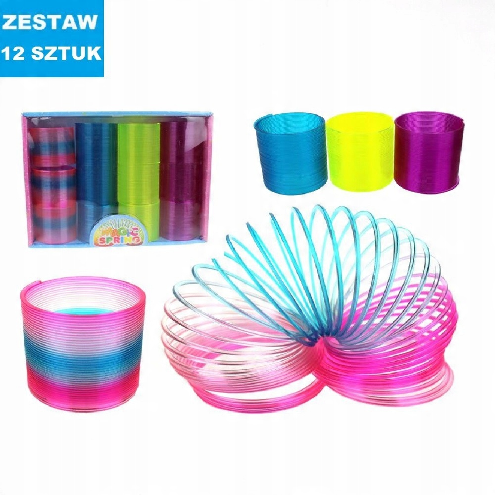 

Duże Sprężyny "neon" 12 szt.
