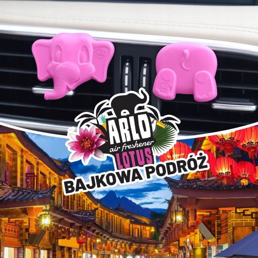K2 ARLO ZAPACH SAMOCHODOWY SŁONIK LOTUS Numer katalogowy producenta V89LOT