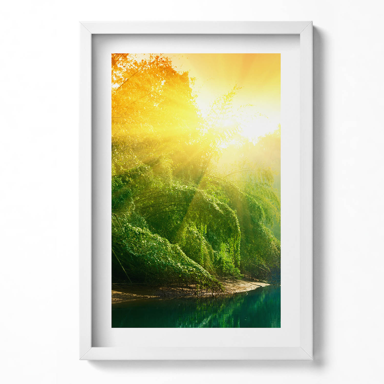 Nástěnný obraz do obývacího pokoje kuchyně Krajina přírody v paprscích slunce 40x60 cm