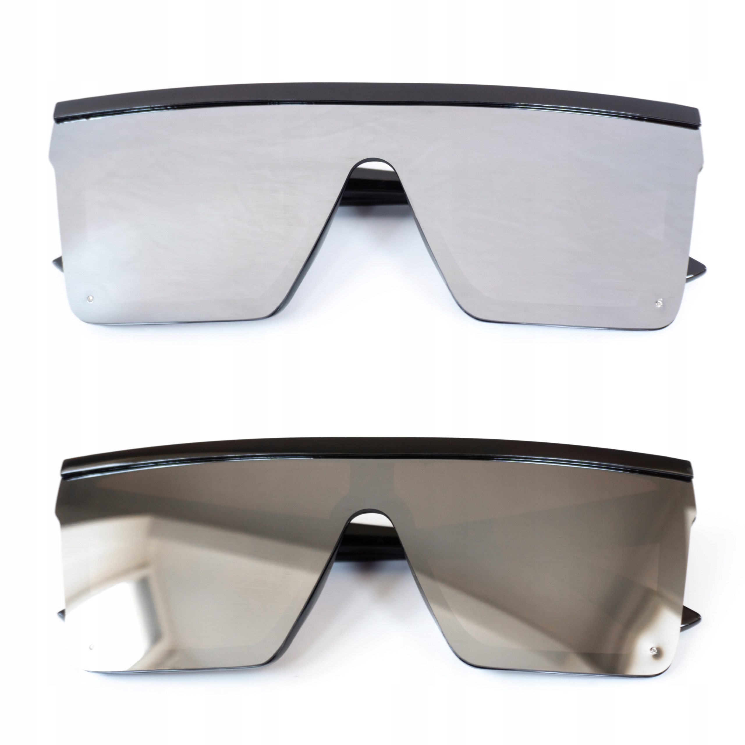

Okulary Duże Proste Glam Lustrzanki UV400 Oversize