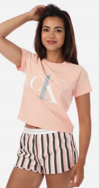 Calvin Klein Dámské Oranžové Pyžamo S Logem M 2A3F6 M 2_3