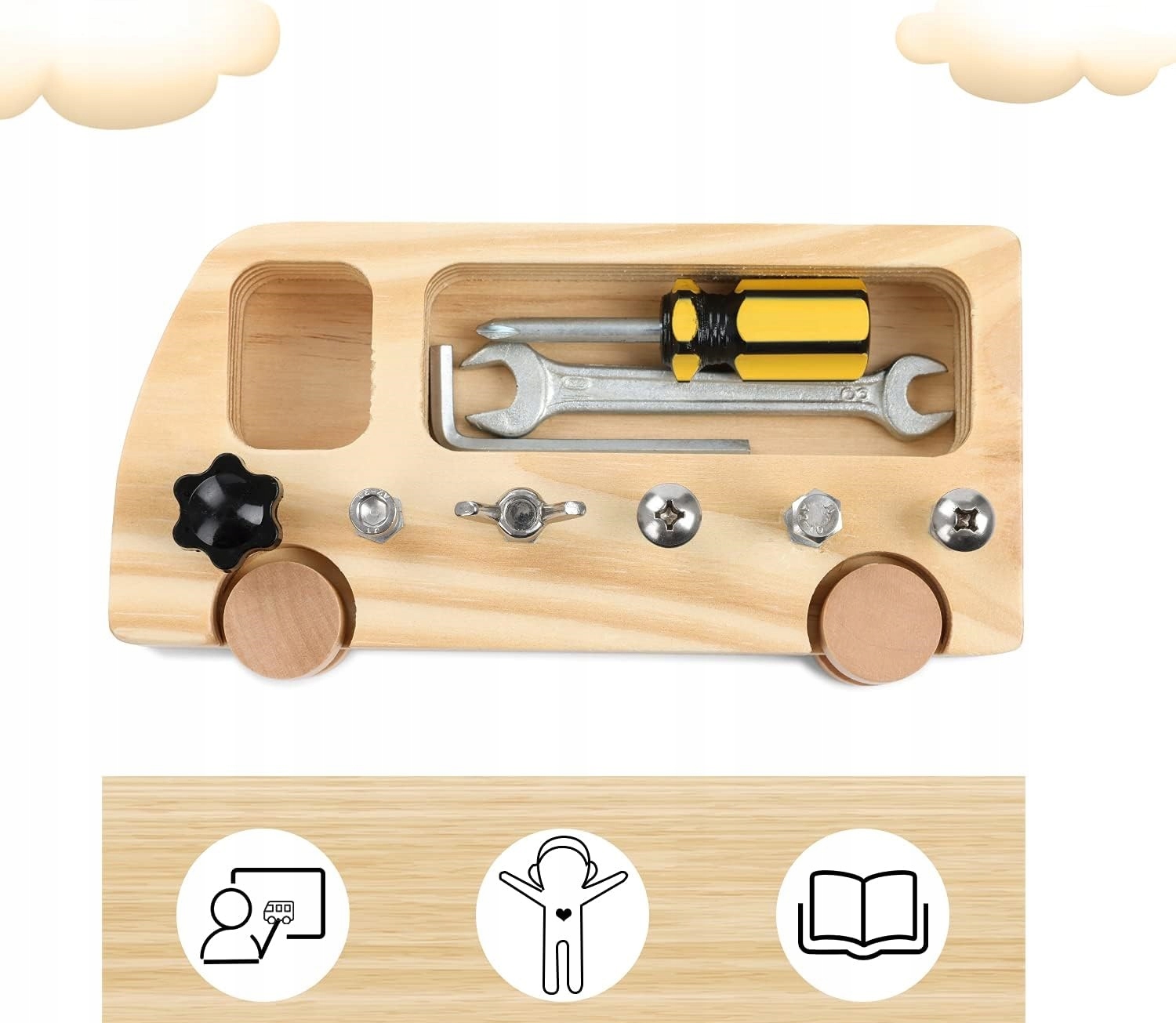 TABLICA DESKA WKRĘCANIE ŚRUB NAUKA DZIECKA ZŁOTA RĄCZKA ZABAWA ROZWOJOWA Marka Pozostałe