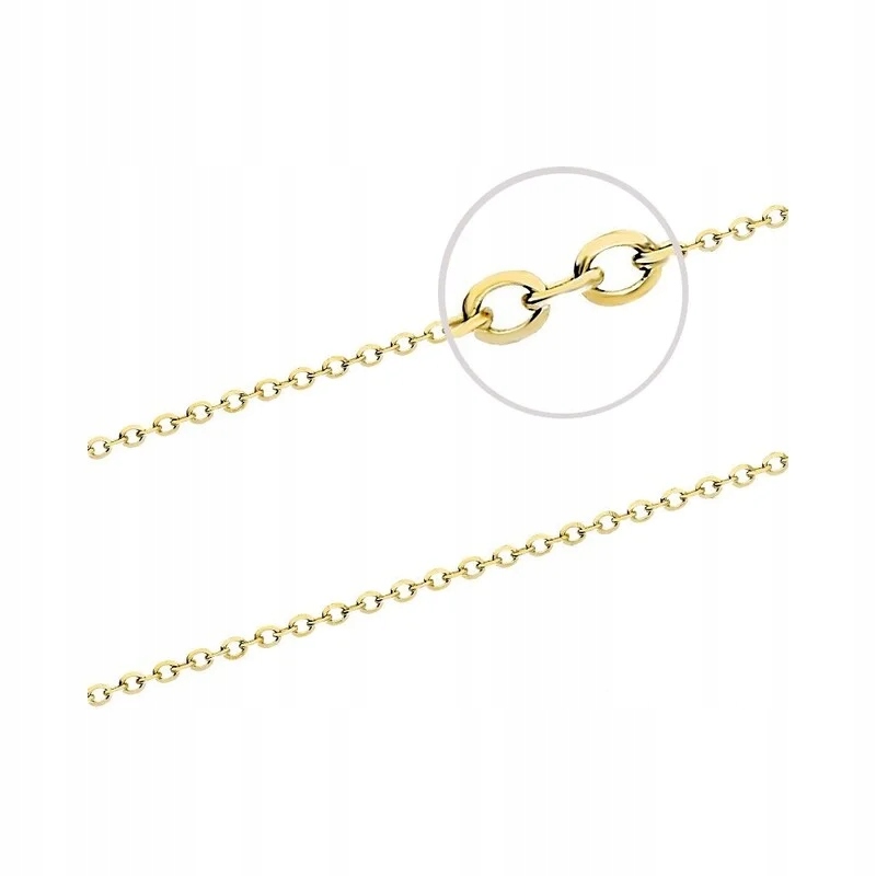 Zlatý řetízek Rolo 585 jemný model 1.22g řetízku pro ženu R40