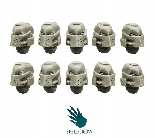 Głowy Space Marines 10 szt. Hełmy Knights Helmets