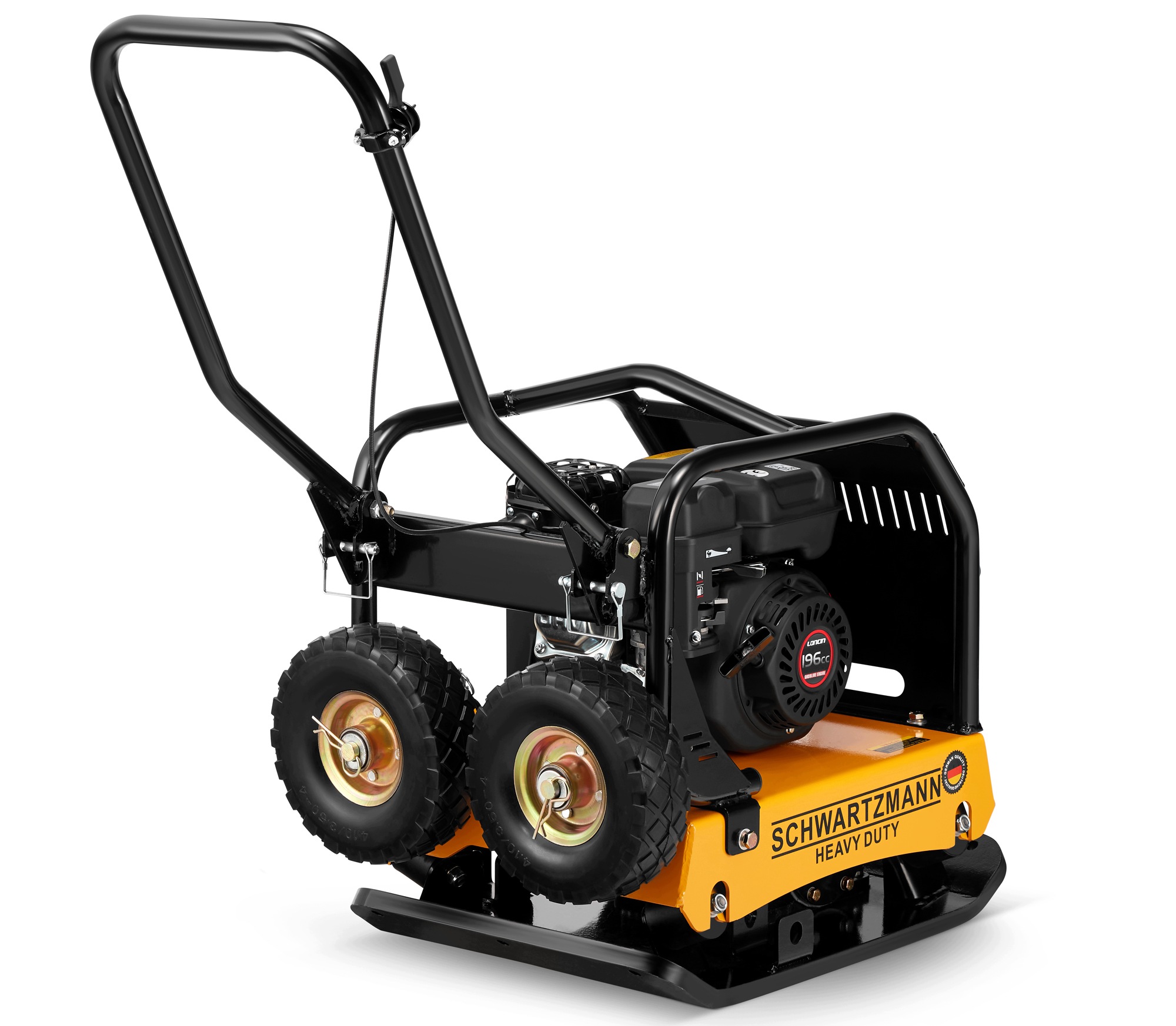 Zagęszczarka płytowa gruntu SCHWARTZMANN ubijak ZG170HD 160 kg 37 000 N LONCIN 16 KM — 23