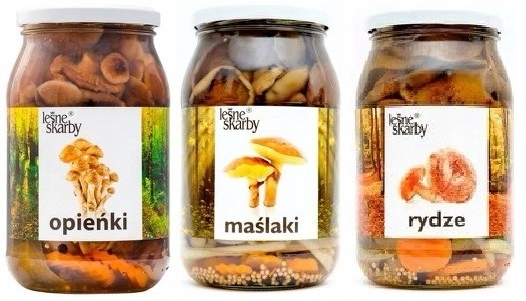 Openiaki Maślaki Marinované Rydze Sada Pl 900 ml/800 g Leśne Skarby