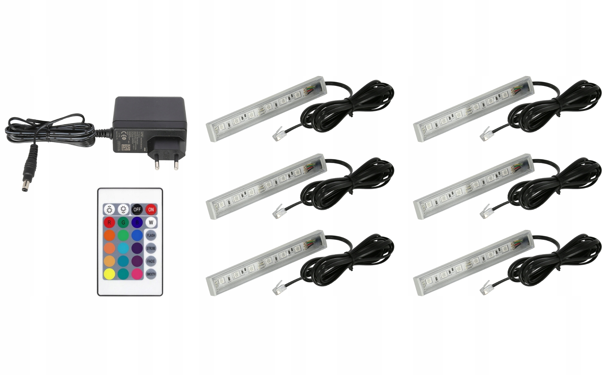 6 x Led pro skleněné vitríny, Led osvětlení pro polic a Rgb skříně