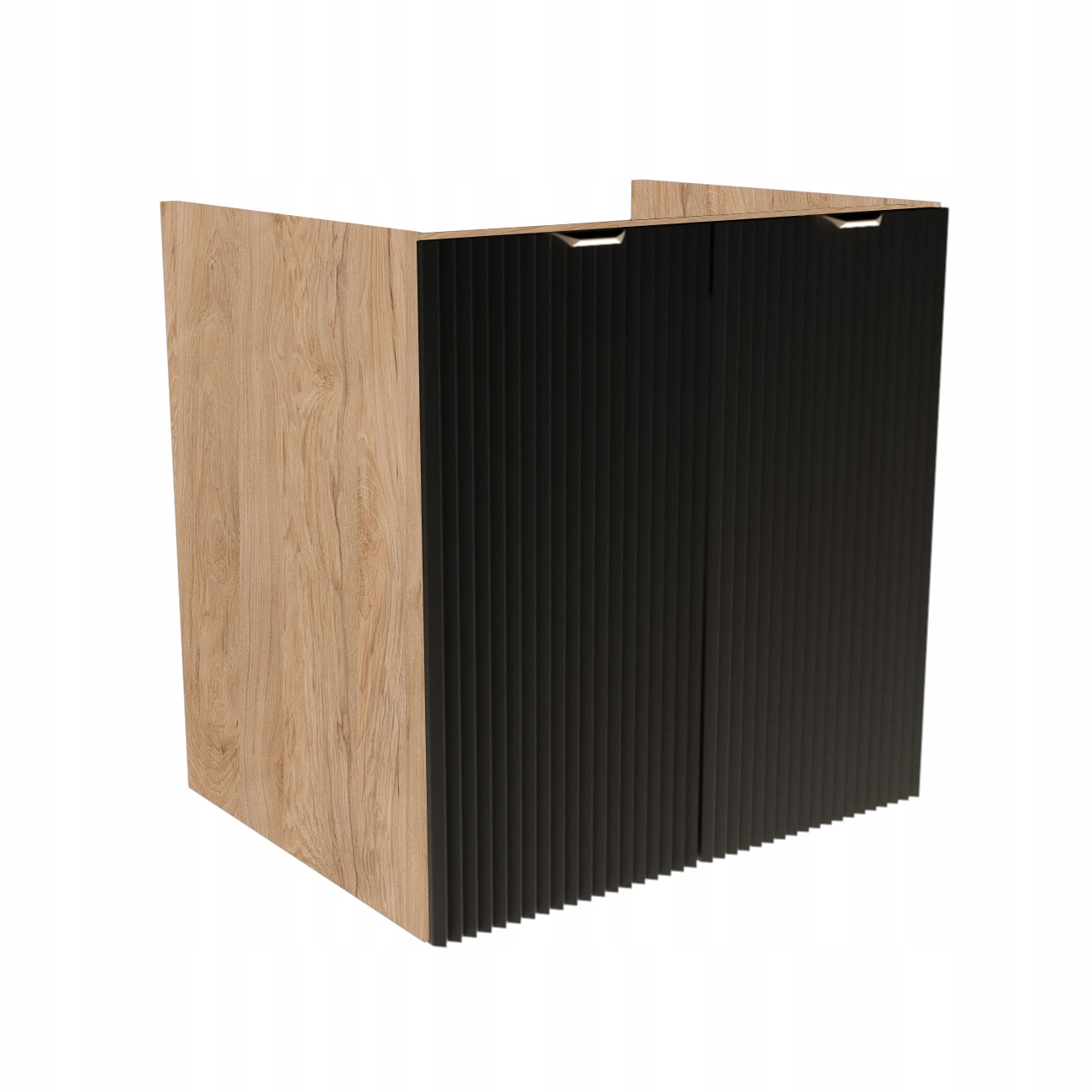 Skříňka pod umyvadlo 2 dveře Černá/Ořech 60 cm, bez desky Willy