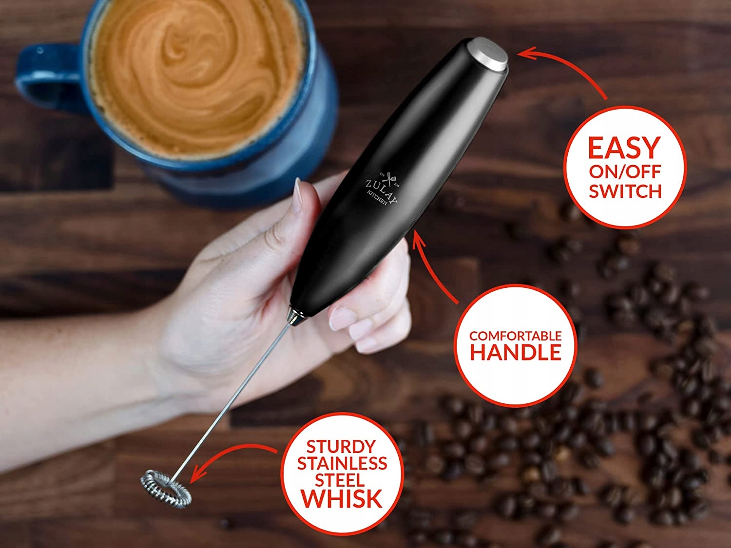 SPIENIACZ DO MLEKA ZE STOJAKIEM SILNIK TYTANOWY Stan opakowania uszkodzone