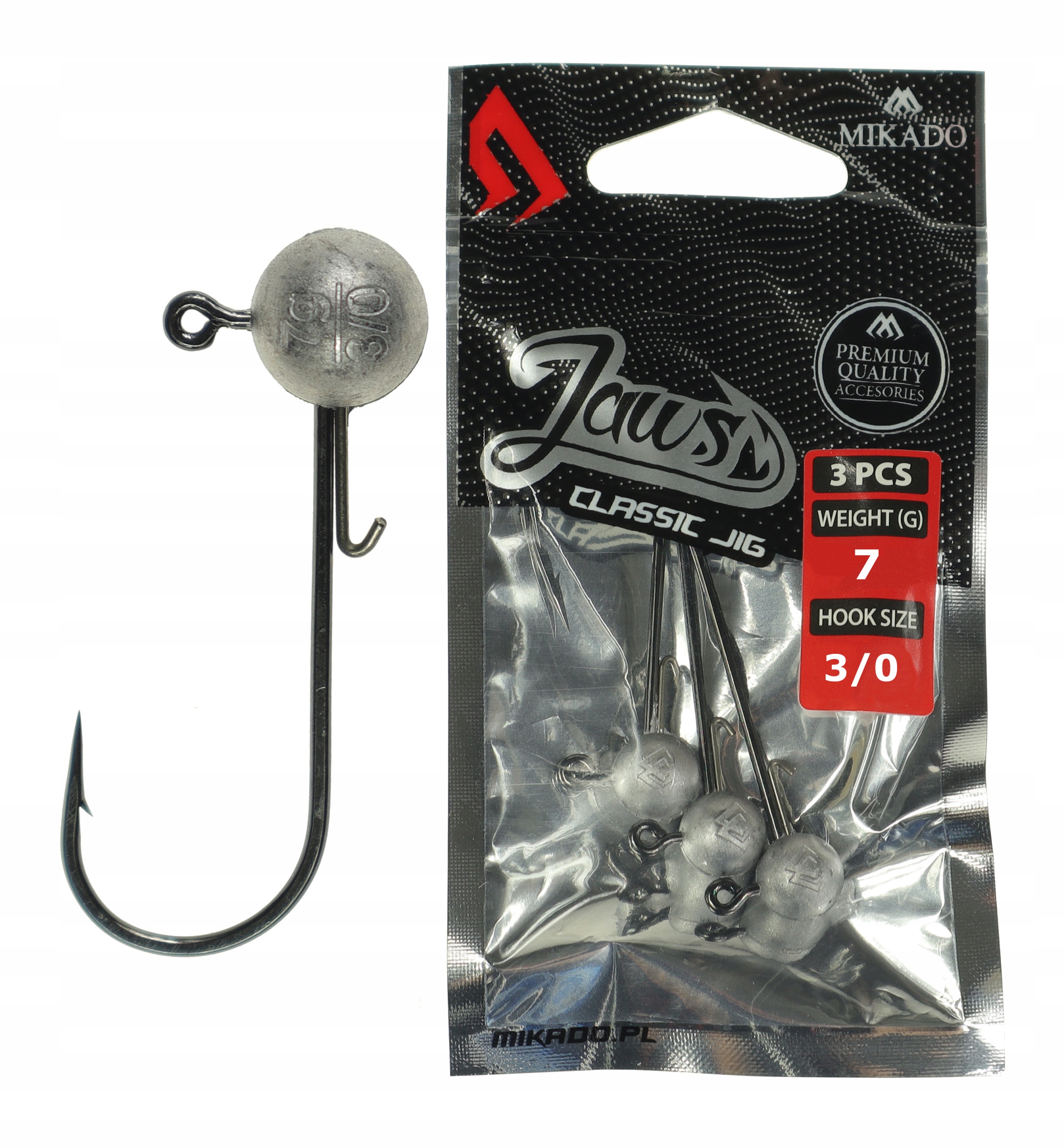 

Główki jigowe 7 g kuty hak 3/0 Mikado Jaws 3 szt