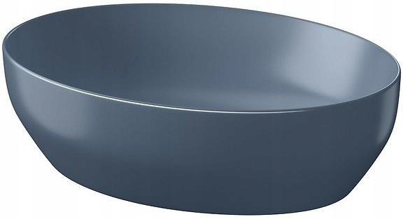 Umyvadlo na desku Larga elipsa 50x38 modr. matné