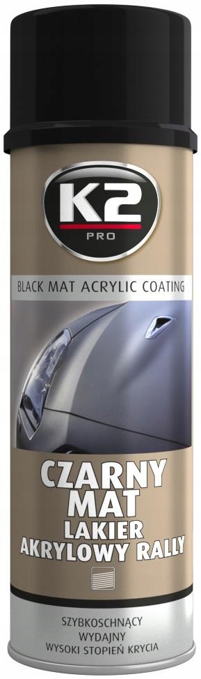 

K2 Lakier Akrylowy Czarny Mat 500ML Lakier Spray