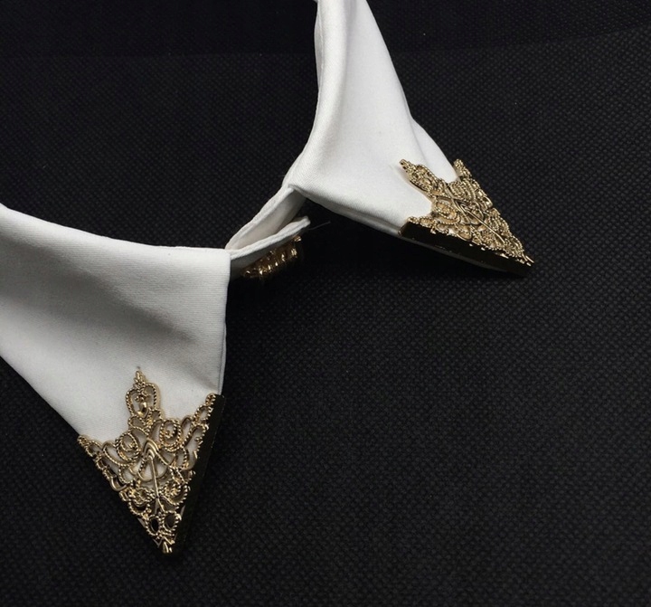 OZDOBA NA KOŁNIERZYK OD KOSZULI PRZYPINKA BROSZKA Kamień Bez kamienia