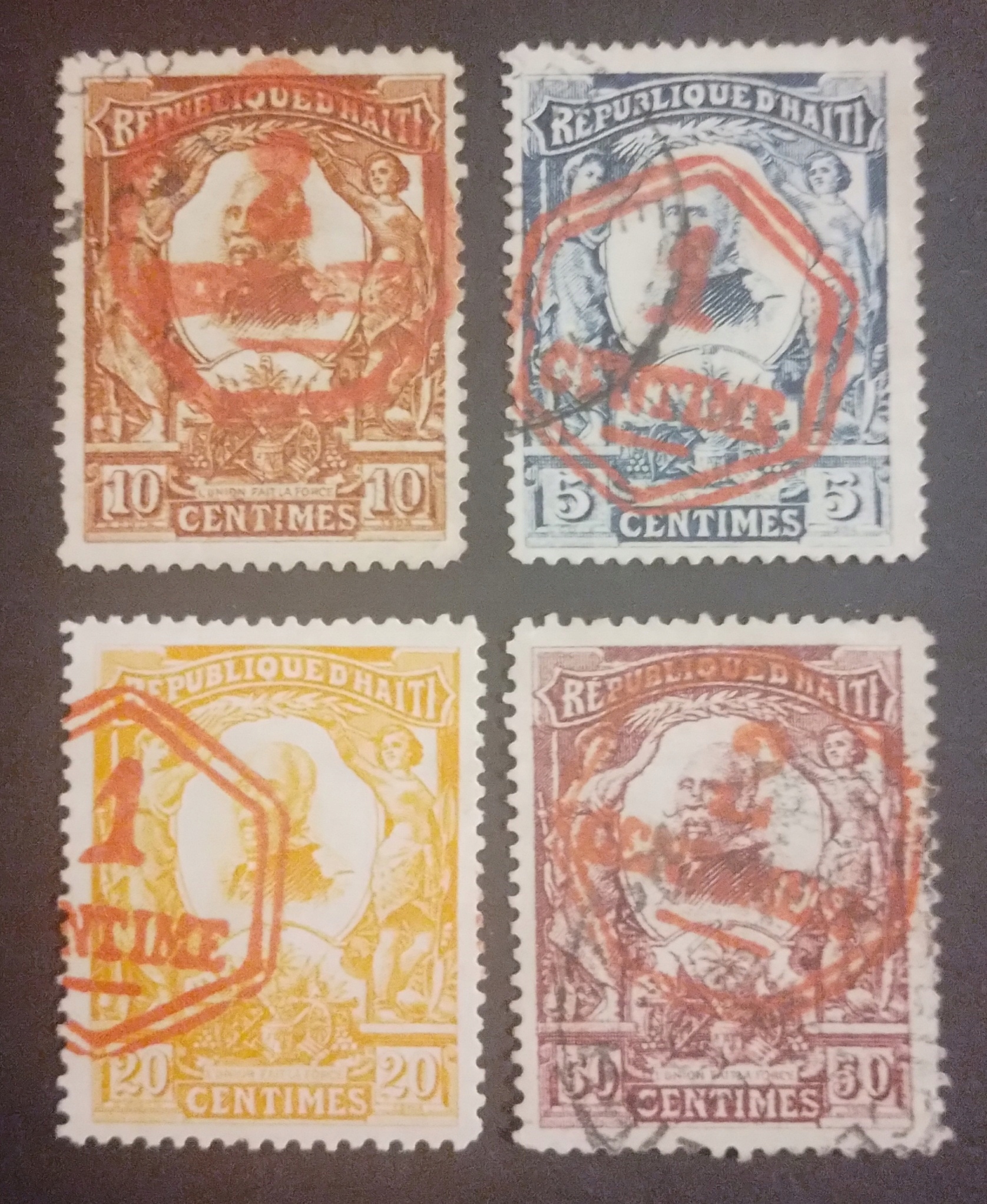 Haiti -4 kasowane nadruk