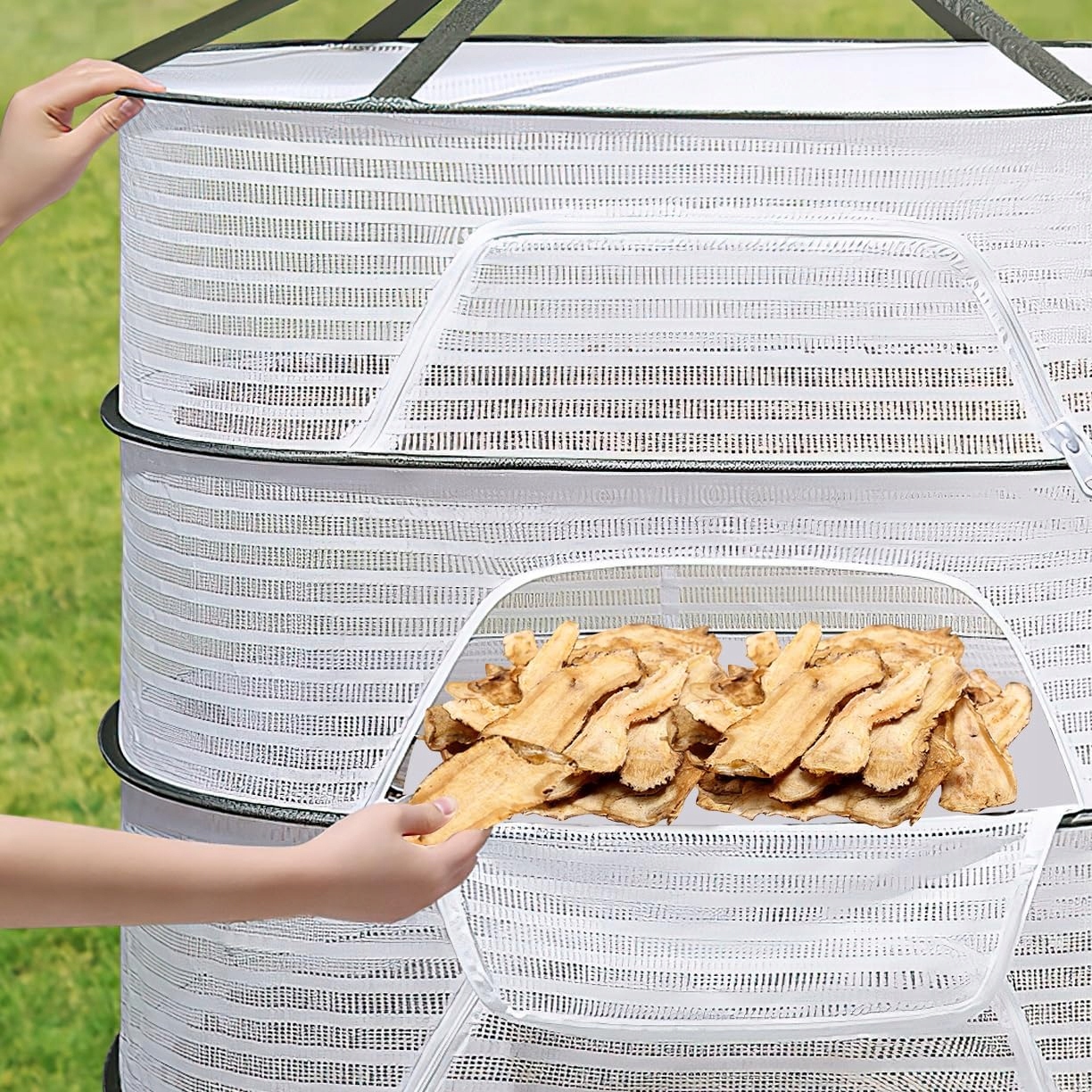 SKŁADANY 4-WARSTWOWA SIATKA WISZĄCA ZIOŁA SUSZARKA SUCHA SIATKA BIAŁY Materiał dominujący inny