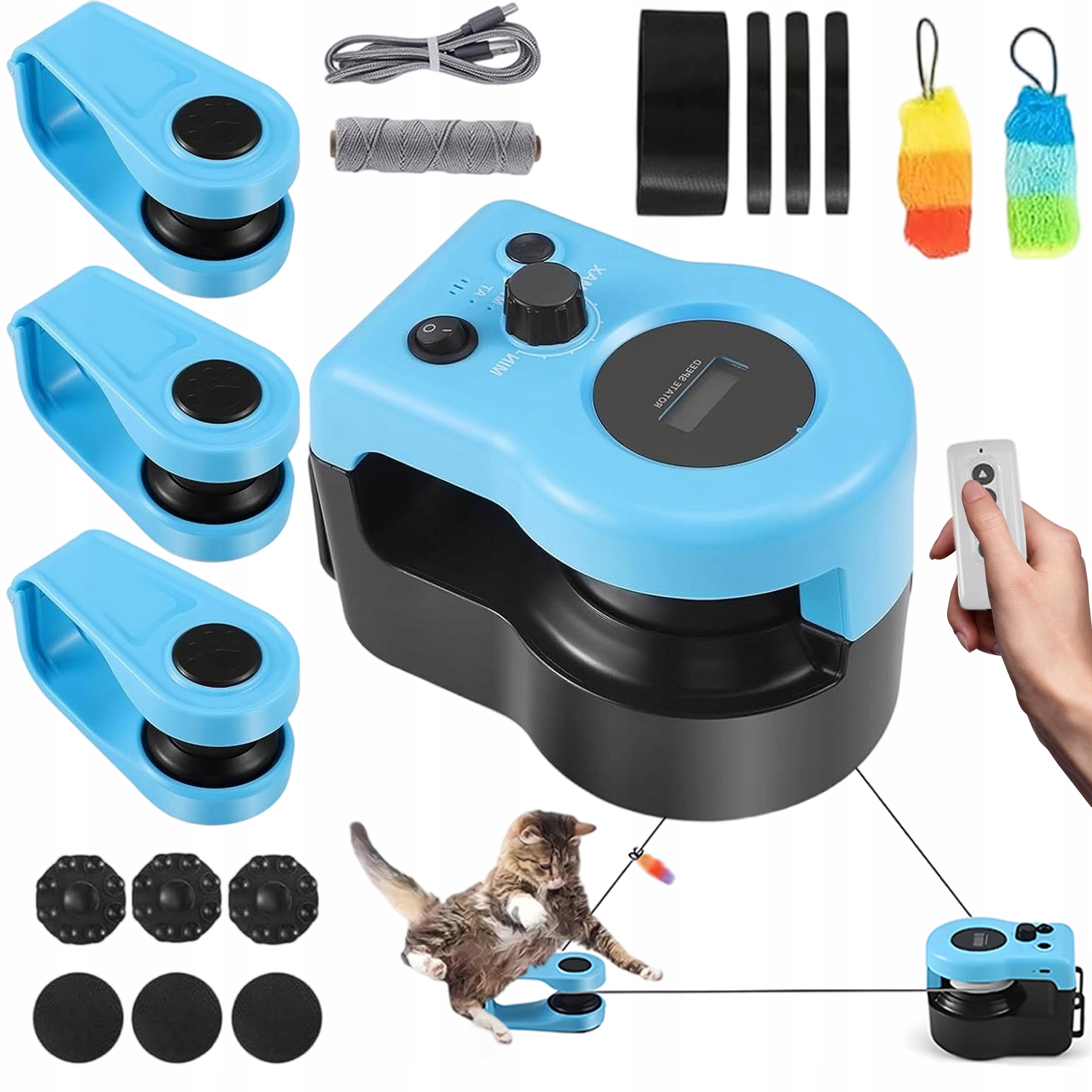 hračka pro kočky – běžecký pás pro znuděné kočky s nastavitelnou rychlostí