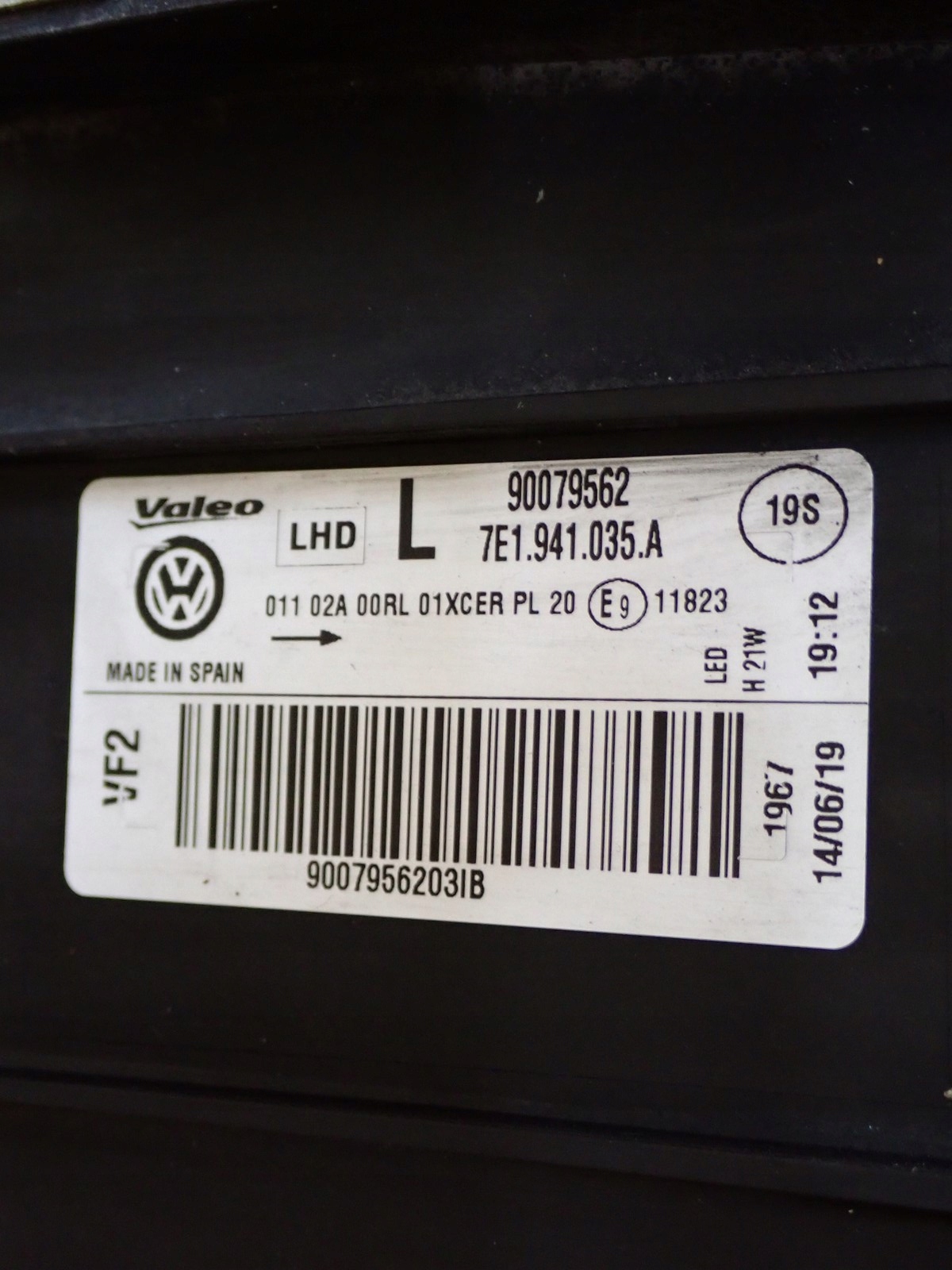 light left REFLEKTOR left FULL LED VW VOLKSWAGEN MULTIVAN T6 7E 2015-2019R