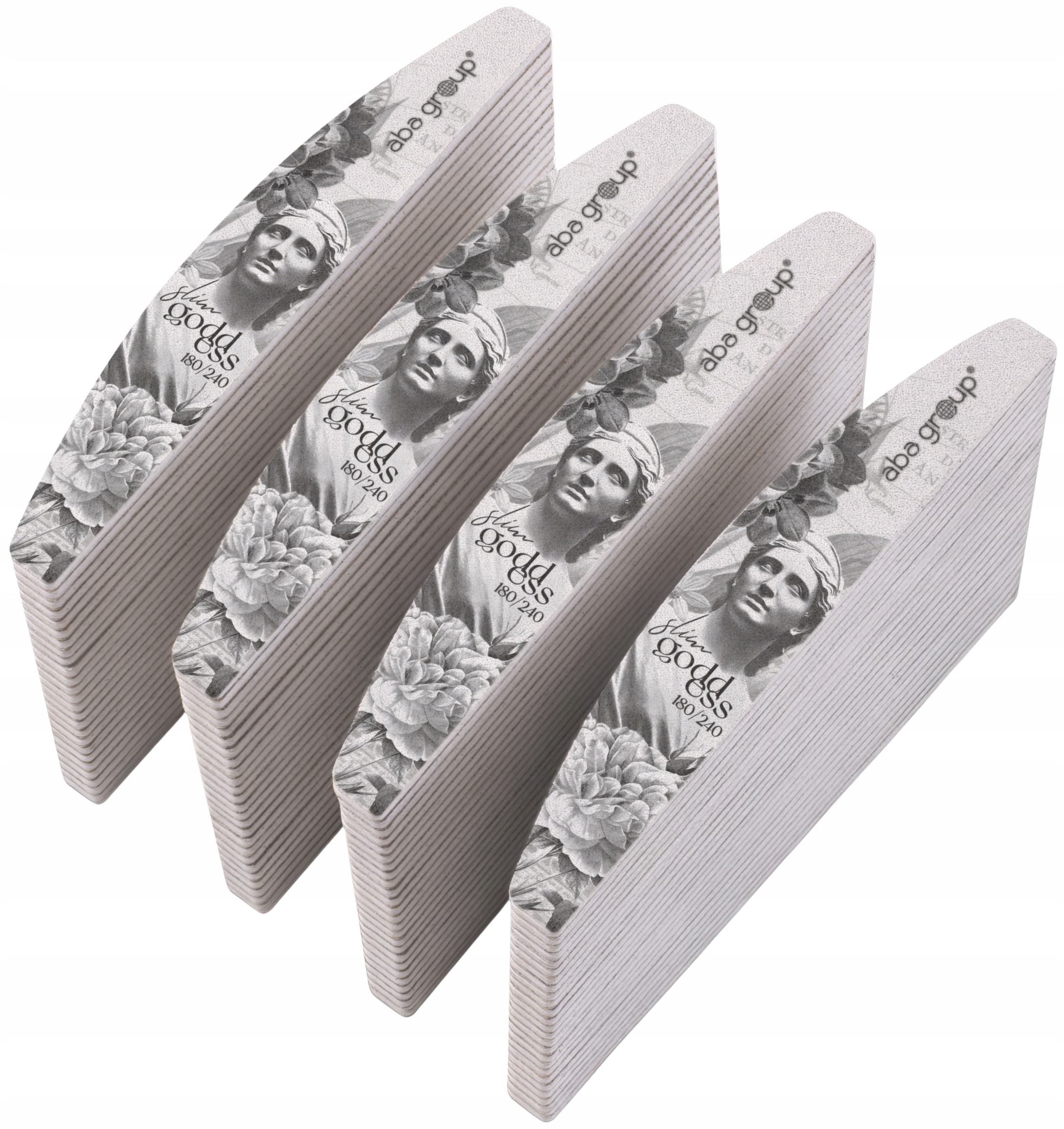 Jednorázový pilník na nehty Slim Půlměsíc 180/240 Small Line 100 kusů