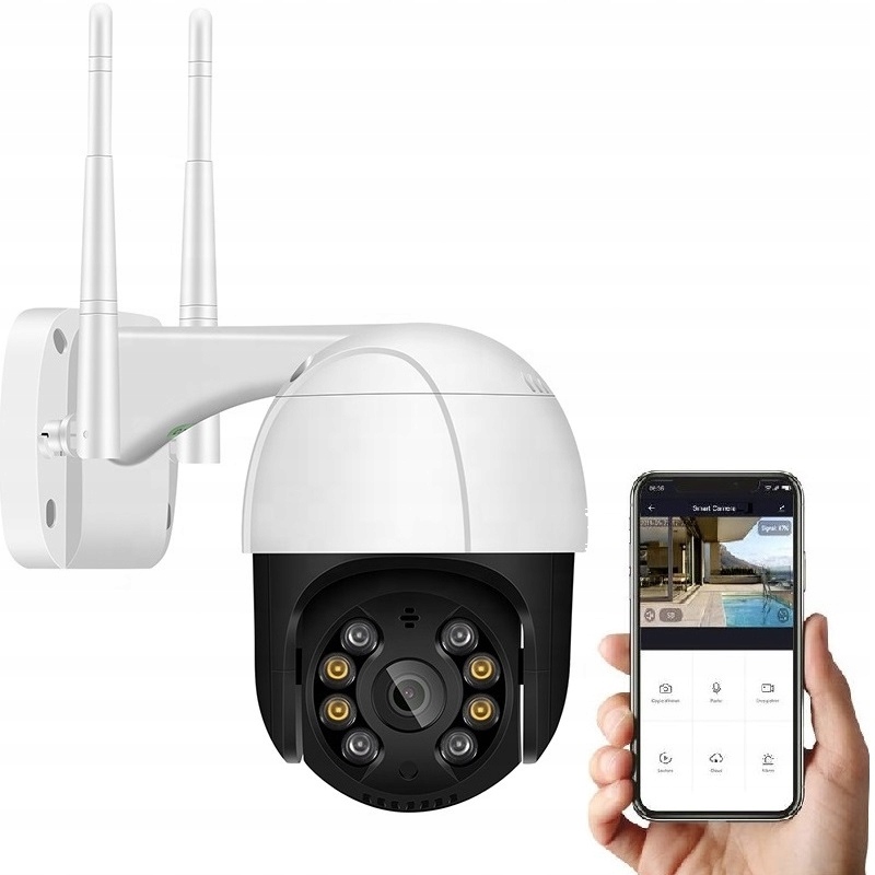 Venkovní Otočná Bezdrátová Kamera IP66 Digicam 2.0 Wifi 4MP